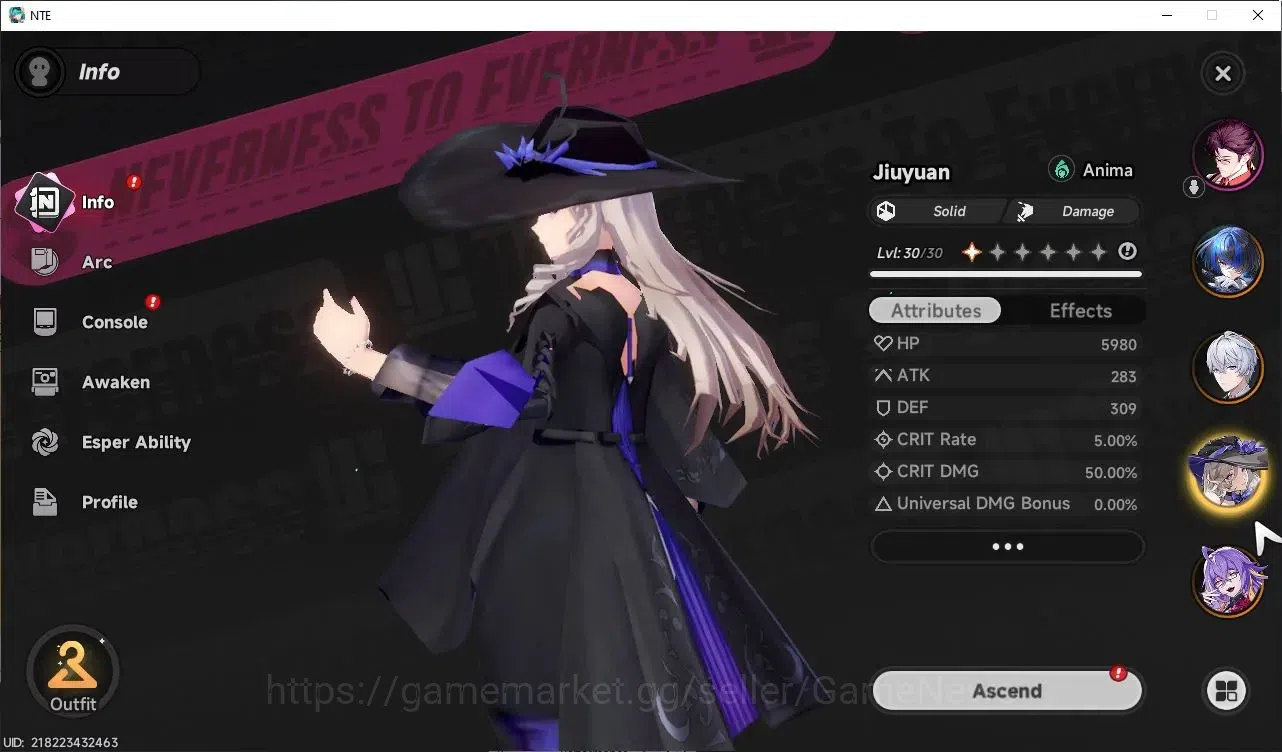 Neverness to Everness Accounts GLOBAL SEA|HL 25|TL 8|2 Limited S-Class|[(Shinku+Sign,Lacrimosa)+Outfit|2 S-Class Select|2 4