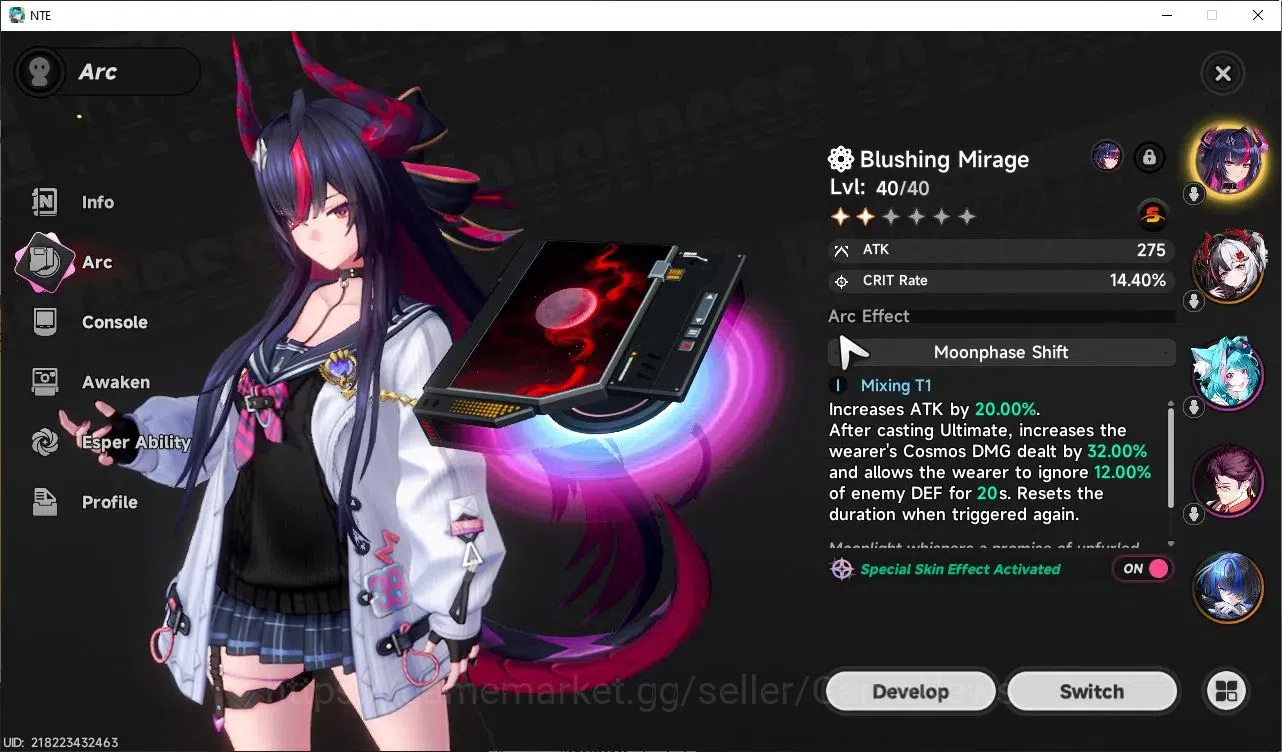 Neverness to Everness Accounts GLOBAL SEA|HL 25|TL 8|2 Limited S-Class|[(Shinku+Sign,Lacrimosa)+Outfit|2 S-Class Select|2 6