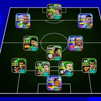 eFootball Accounts Legends & Iconic Players 3226 Collective Strength➤Johan Cruff➤New Neymar 105➤Johan Manzambi 104➤Franco