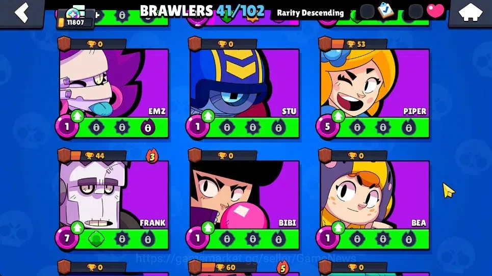 Brawl Stars Accounts 11807 Trophy|41 Brawlers 3 Max|2 Legend [Spike,Cor image 11