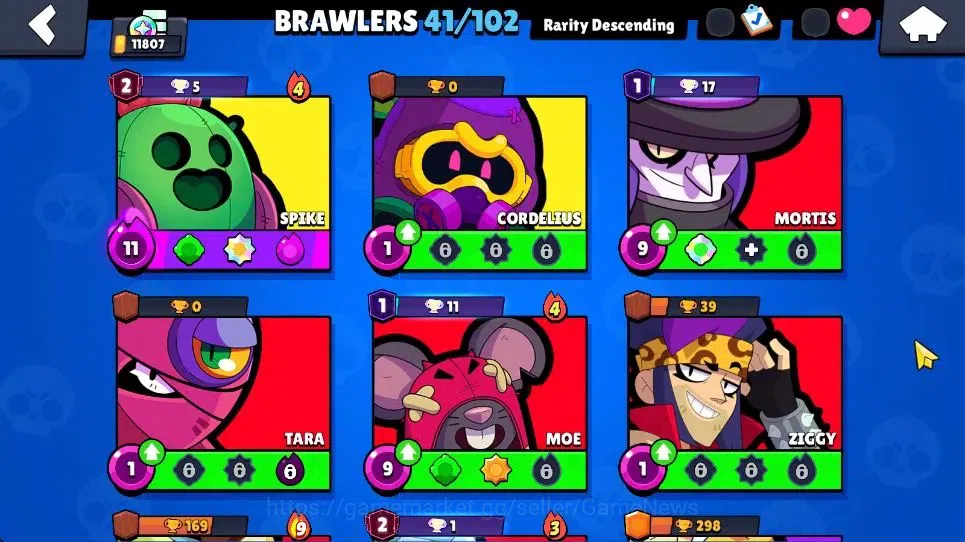 Brawl Stars Accounts 11807 Trophy|41 Brawlers 3 Max|2 Legend [Spike,Cor image 9
