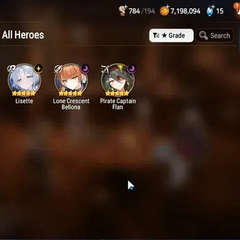Epic Seven Accounts Starter GLOBAL UnVerif|New Era|3 ML(Lisete,LC Bellona,PC Flan)+Tenebria,Sez,Iseria,Landy,Etc|Poh ON|Abys