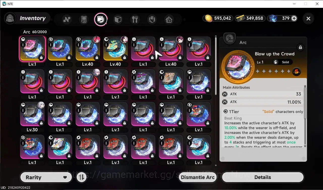 Neverness to Everness Accounts GLOBAL SEA|HL 22|TL 11|5 S-Class Lacrimosa,Nanally image 19