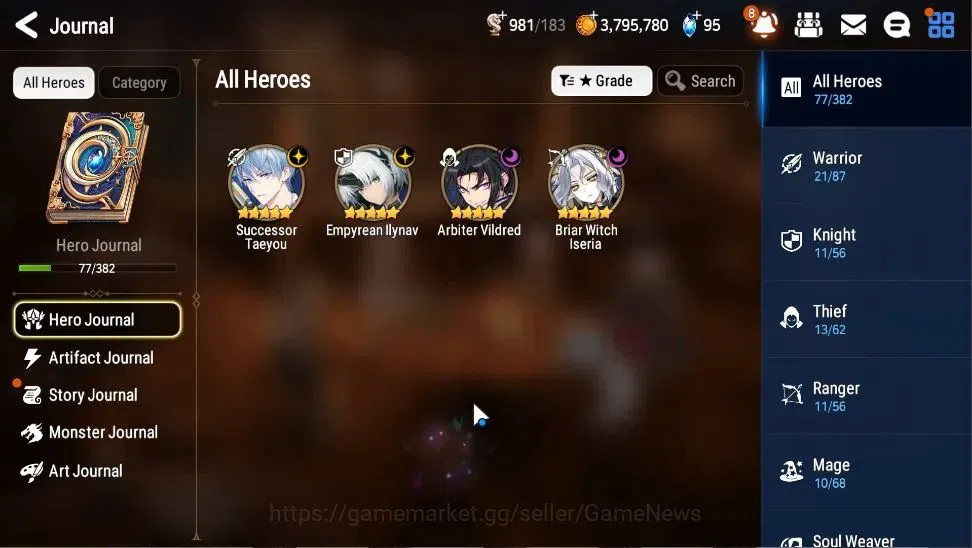 Epic Seven Accounts GLOBAL|UnVerif|4 ML(E Ilynav,S Taeyou,B Witch Iser image 4
