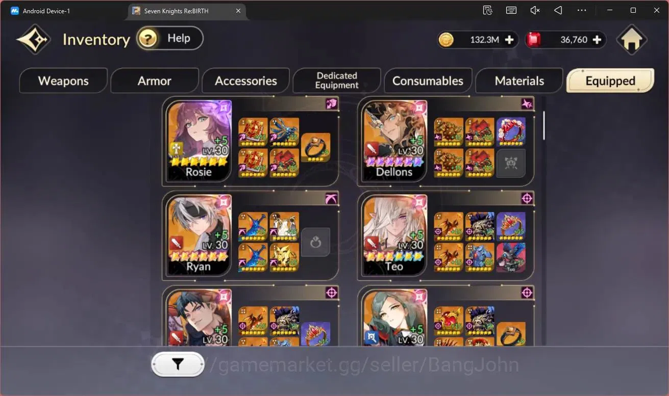 Seven Knights Re:Birth Accounts Global|Full EX7(Gelidus TC2,Fai TC1,Juri TC1,Melia image 12