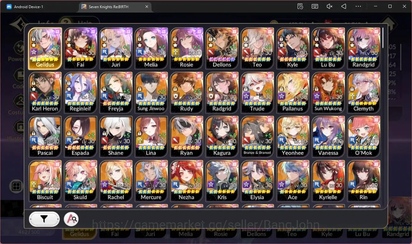 Seven Knights Re:Birth Accounts Global|Full EX7(Gelidus TC2,Fai TC1,Juri TC1,Melia image 2