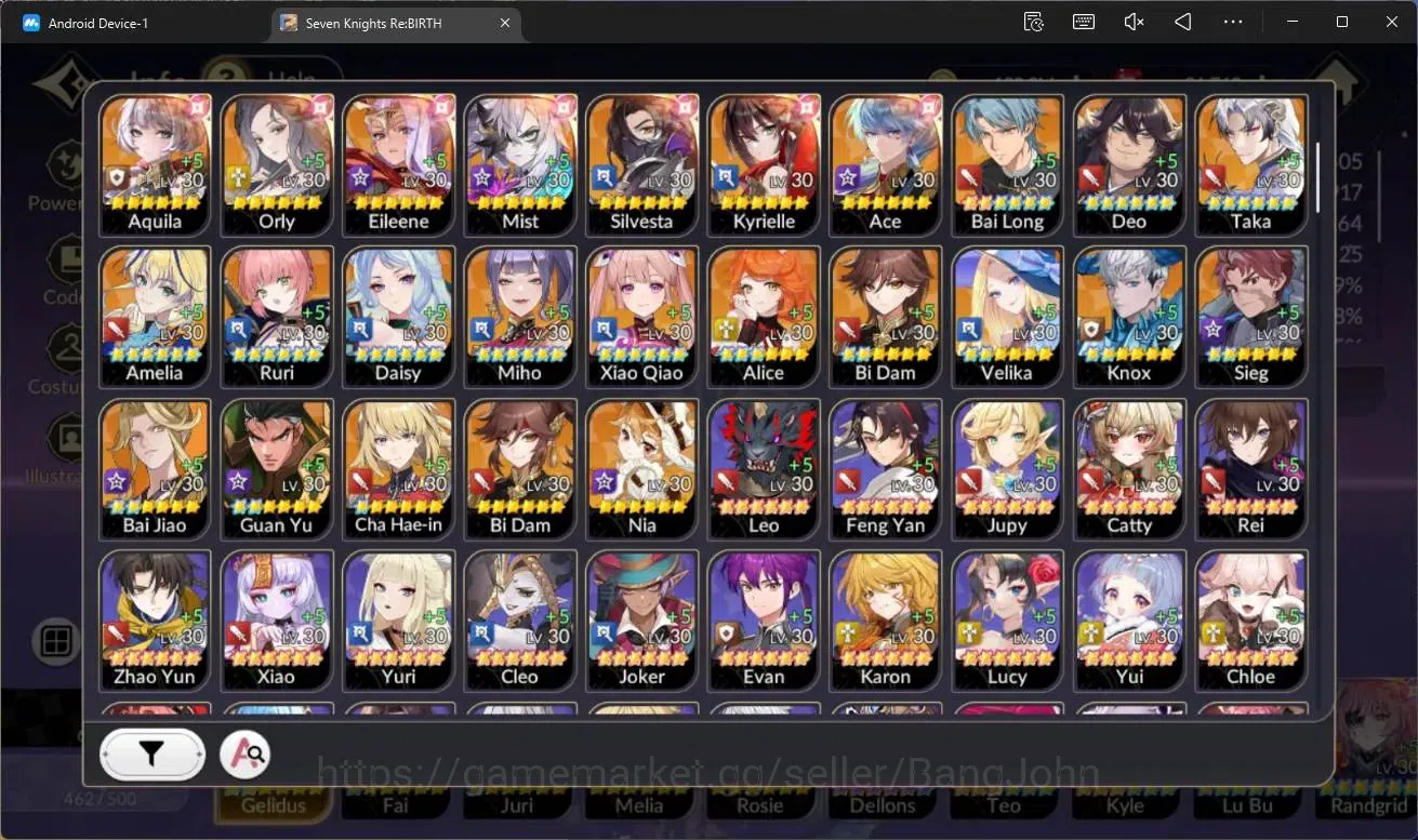 Seven Knights Re:Birth Accounts Global|Full EX7(Gelidus TC2,Fai TC1,Juri TC1,Melia image 3