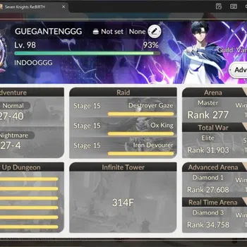 Seven Knights Re:Birth Accounts Global|Full EX7(Gelidus TC2,Fai TC1,Juri TC1,Melia image 1