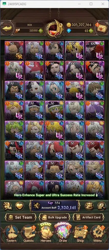 The Seven Deadly Sins: Grand Cross Accounts ASIA |2.32M CC|117 LS|LR Mesis 6/6|UR Menor 2/6,KO image 6