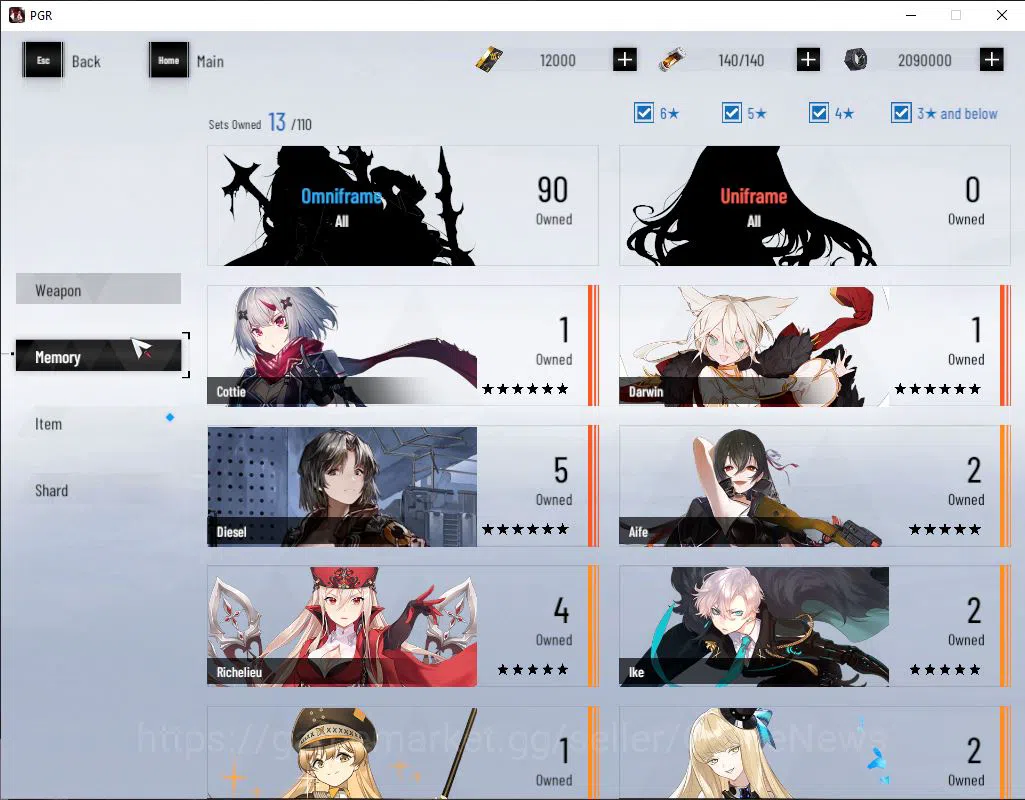 Punishing: Gray Raven Accounts EU | Lv 41 | Ready Gacha | 12K BC+2,6K YC+7,4K Blu image 4