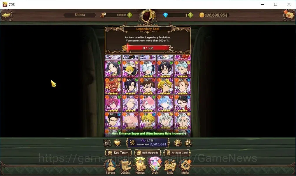 The Seven Deadly Sins: Grand Cross Accounts Global|2,3M CC|4 LR+4 UR+Collab ReZero|S&B2/6,Rein image 4