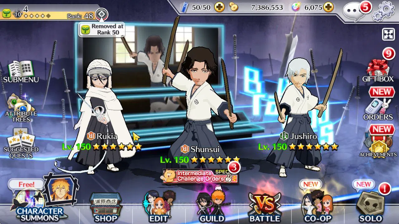 Bleach: Brave Souls Starter [GLOBAL]6K Orb+Fresh All Story|Shunsui,Jushiro Sou image 1