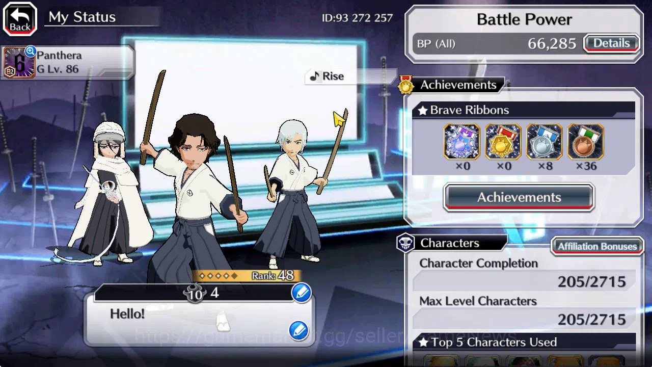 Bleach: Brave Souls Accounts Starter [GLOBAL]6K Orb+Fresh All Story|Shunsui,Jushiro Soul Reaper,Swimsuit25 Masaki,Fierce 2
