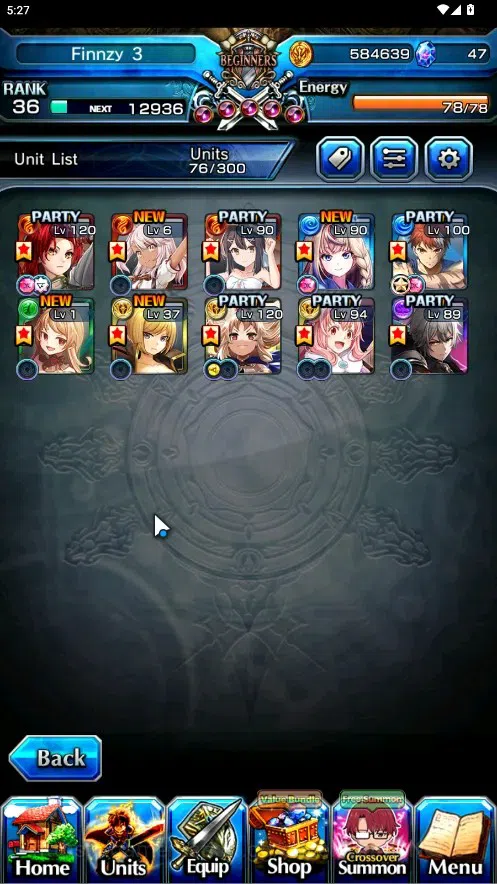 Grand Summoners Accounts End-Game Global|Rank 36|10 Ascend 3 TW|(Emiya,Shuna,SS Liza)+TW,S 4