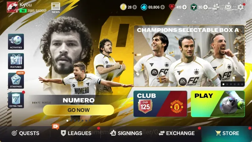 EA SPORTS FC Mobile Accounts FCM Value 117B/125 OVR with 3B Coins + 69k Shards|Full EVO(Dembele UTOTS,Cech Icon,Del Piero 1
