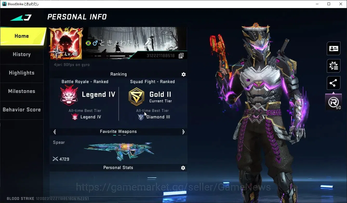 Blood Strike Accounts ASIA|ETERNAL DeAgle+Collab TOKREV MCX,FN2000,Takem image 2