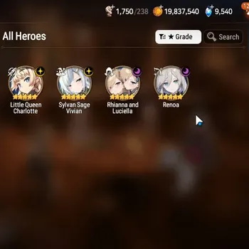 Epic Seven Accounts Starter Global Unverif|Starter|4ML(RnL,LQCharlotte,SSVivivan,Renoa)|Theater Untouch|PoH+Bless ON|SS