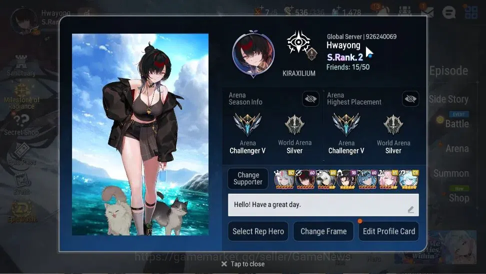 Epic Seven Accounts High-End Global Unverif|22 ML(NM Luna,Straze,EIlynav,BHwayoung,etc)+Ab Fumyr,Rinak,Etc|Abyss F 36|Auto W 2