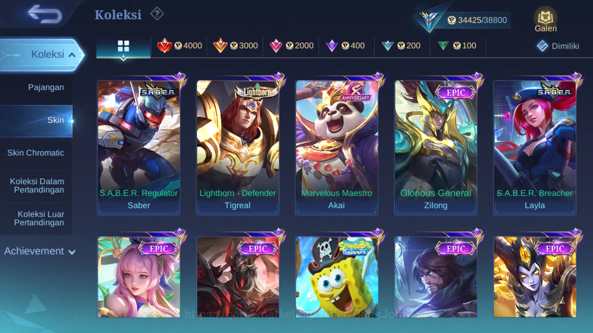 Mobile Legends: Bang Bang Accounts hero 81 | skin 133 | prime granger, m6 claude, dra image 5