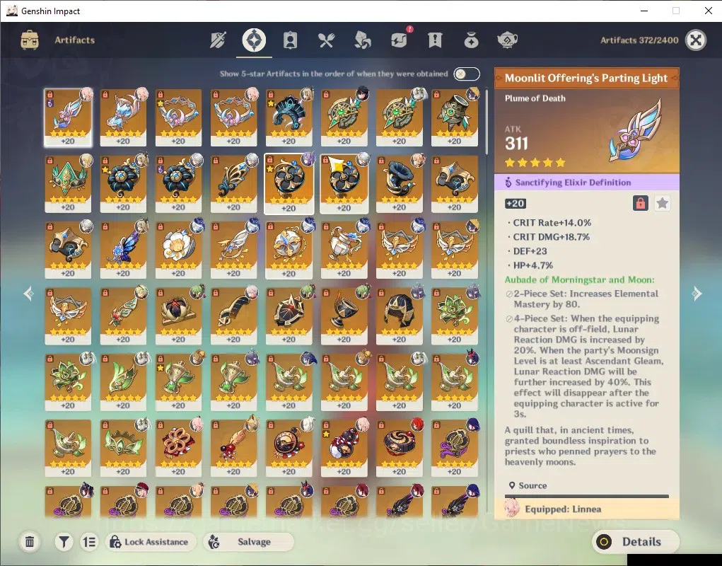 Genshin Impact Accounts ASIA|Ready Gacha 1,6K Primo|AR 59|11 Limited+8 (*5 image 9