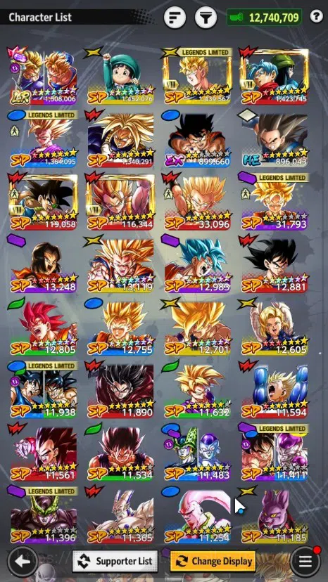 Dragon Ball Legends Accounts High-End Android | Lvl 147|12.7M Total Power|684 CC|1 UL|1 LR|UL Super Saiyan Goku|LR Super 4
