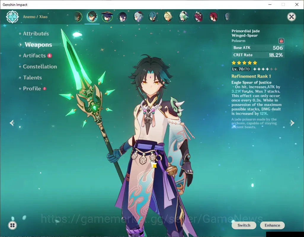 Genshin Impact Accounts ASIA|AR 55|6 Limited + 3 (*5Weap)|[Xiao,Yelan]+Sig image 11