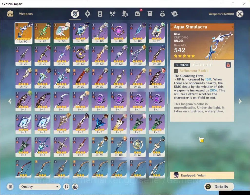 Genshin Impact Accounts ASIA|AR 55|6 Limited + 3 (*5Weap)|[Xiao,Yelan]+Sig image 13