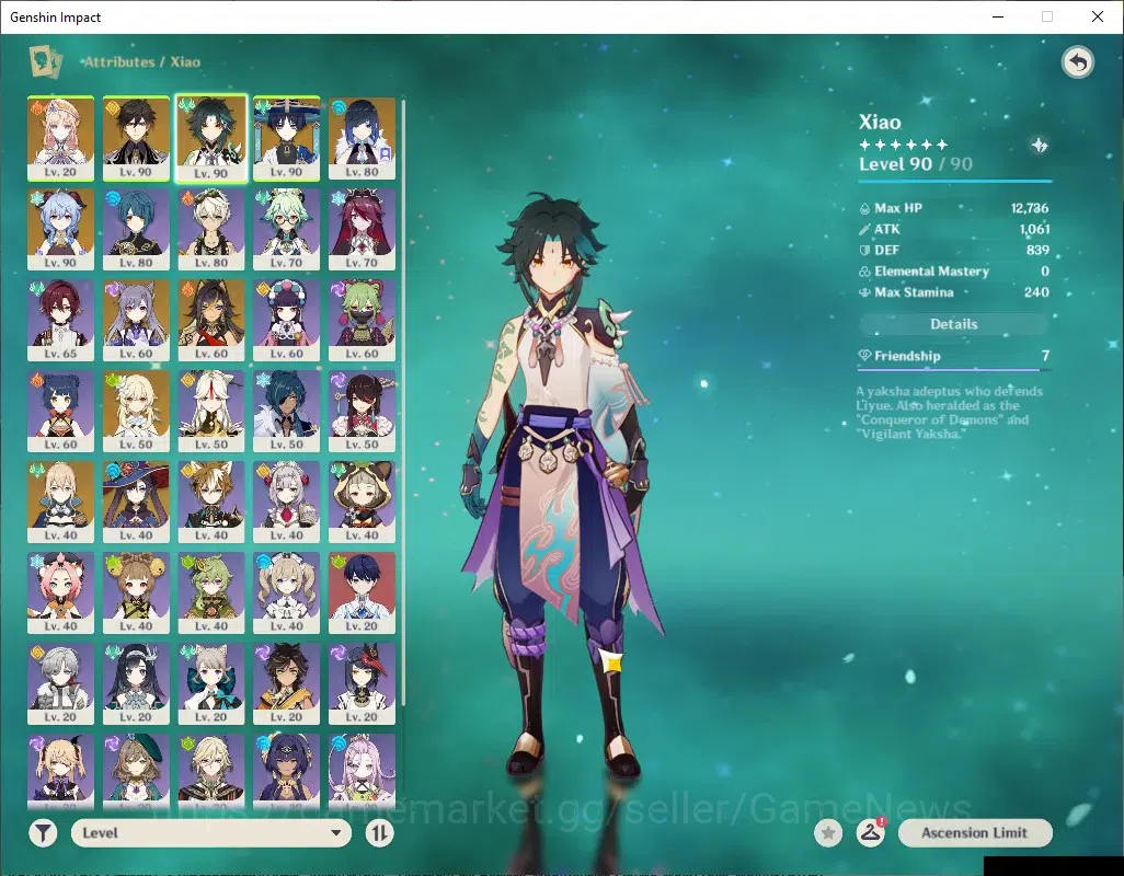 Genshin Impact Accounts ASIA|AR 55|6 Limited + 3 (*5Weap)|[Xiao,Yelan]+Sig image 5