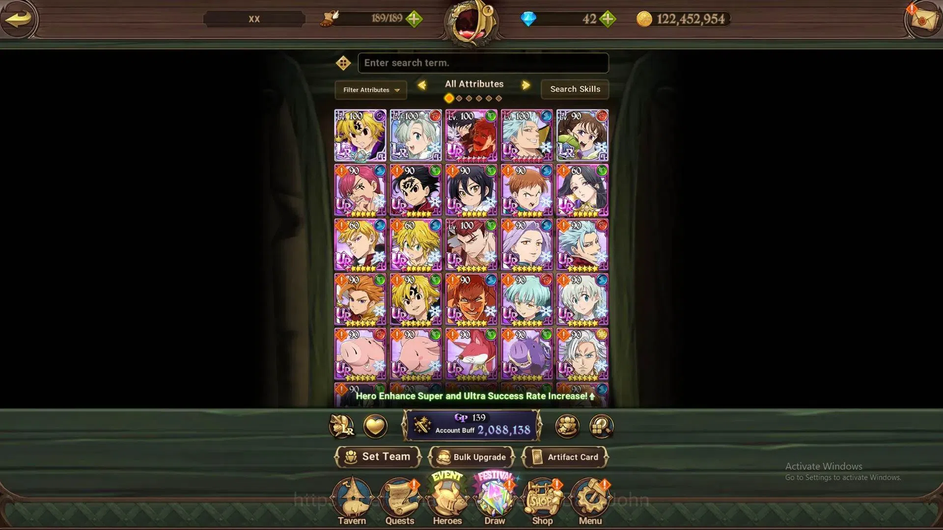 The Seven Deadly Sins: Grand Cross Accounts ASIA | 2.08M CC |LR 3|UR 6|LR Nemesis Meliodas Max image 12