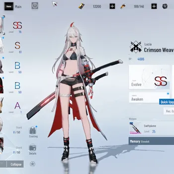 Punishing: Gray Raven Accounts Mid-Game EU |Lv 47|SS Lucia Crimson Weave, S No 21 Feral|13k BC +3k YC +8k BlueC|1 S