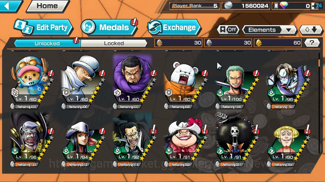 One Piece Bounty Rush Accounts Starter Global|4 EX| AM Sword [Borsalino],T5E St.Jaygarcia,T4E Marshall D.Teach,Blackbeard 6