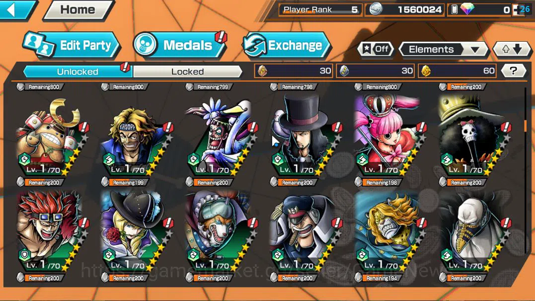 One Piece Bounty Rush Accounts Starter Global|4 EX| AM Sword [Borsalino],T5E St.Jaygarcia,T4E Marshall D.Teach,Blackbeard 8
