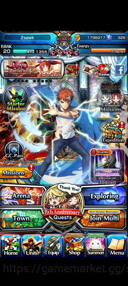 Grand Summoners Starter Global|Rank 20|6 Ascend|Emiya,Summer Miyu,Kirisame image 1