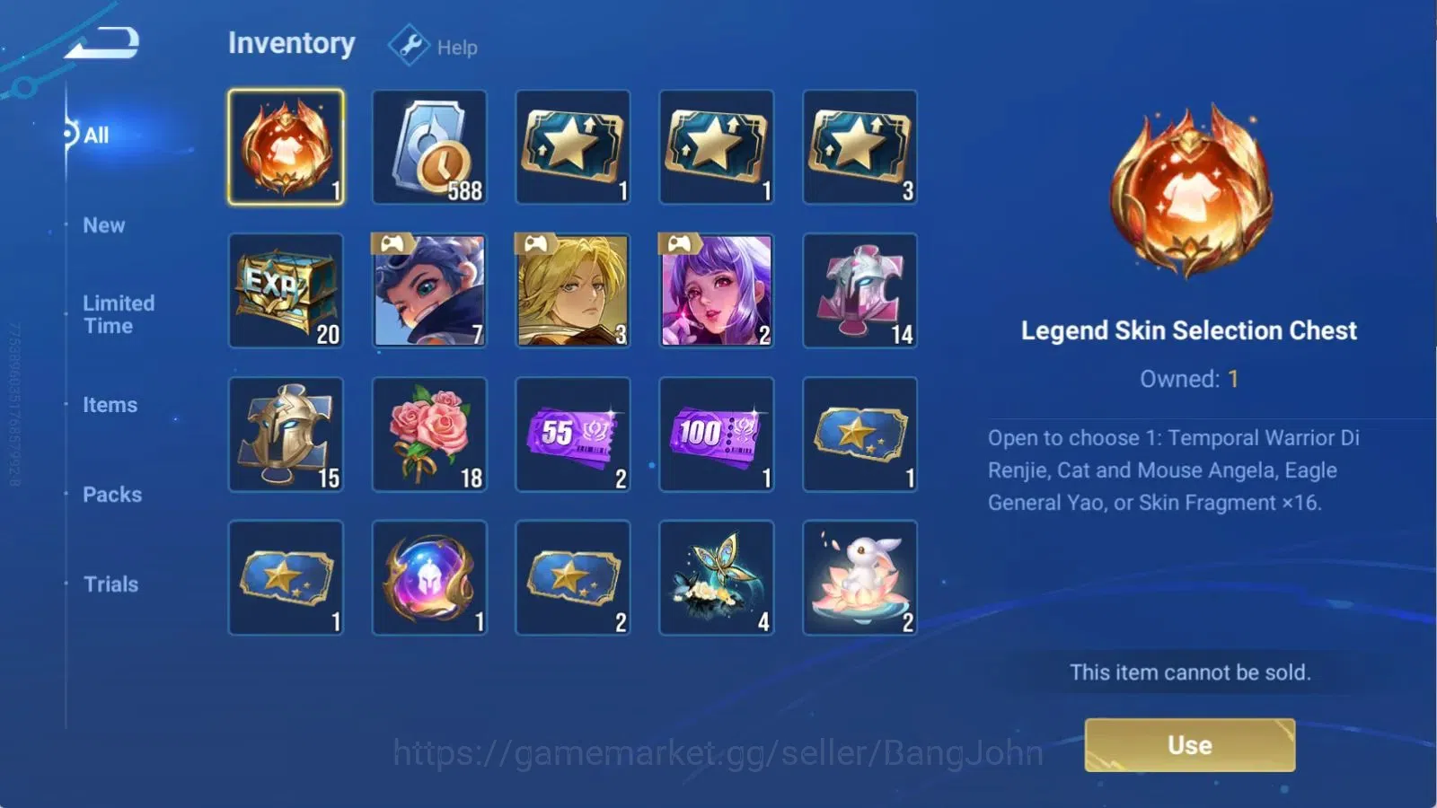 Honor of Kings Accounts Global | 14H 4S | Legend Skin Selection Chest (Di  image 8