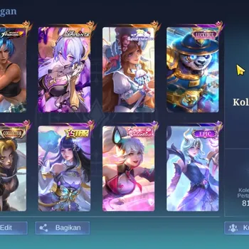 Mobile Legends: Bang Bang Accounts Collector Hero 124|Skin 247|296 Dm+215 Coa|Aspirant Vexana,Kof Karina,Sanrio Floryn,Lbox