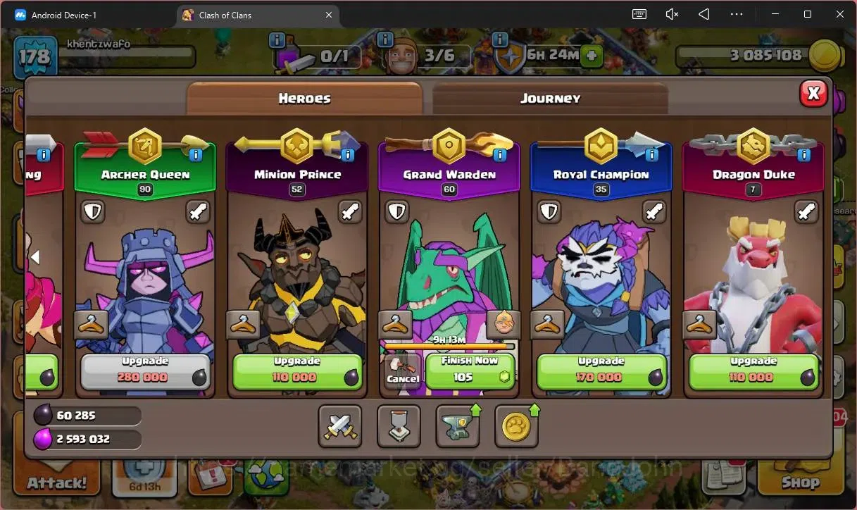Clash of Clans Accounts Global |TH16–BH10|LVL 178|HH 9|AQ90,BK83,GW60,MP52 image 13