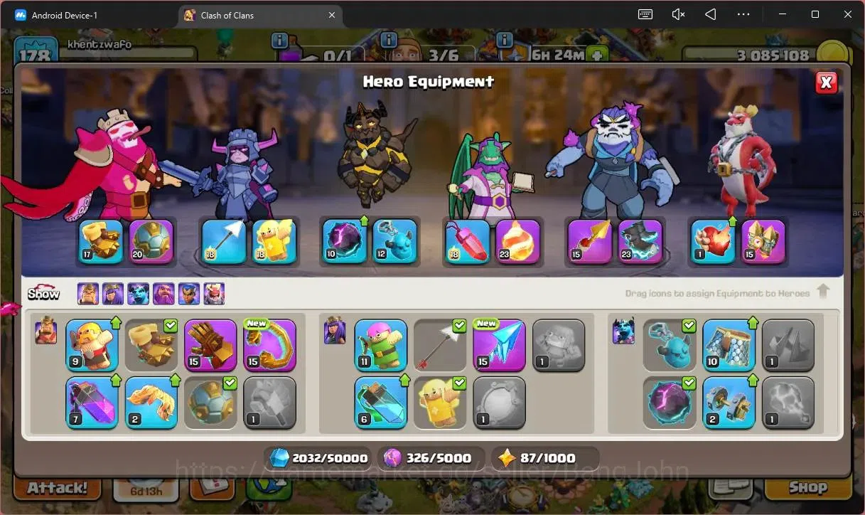 Clash of Clans Accounts Global |TH16–BH10|LVL 178|HH 9|AQ90,BK83,GW60,MP52 image 14