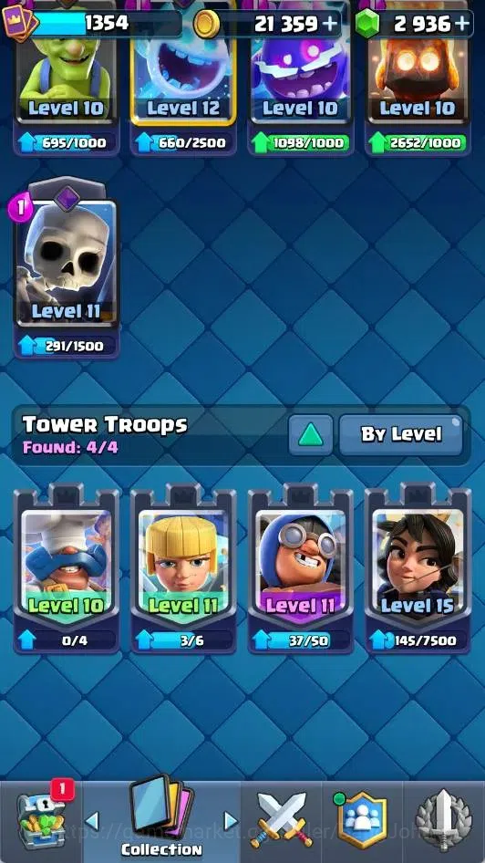 Clash Royale Accounts Mobile |KTL 15|Trophy 11117|4 Max L16 Card|3 Heroe image 1