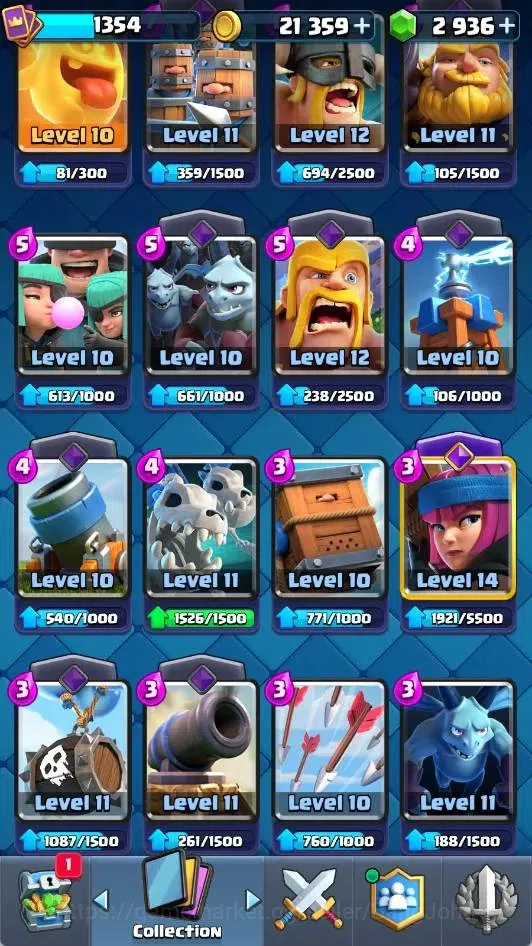 Clash Royale Accounts Mobile |KTL 15|Trophy 11117|4 Max L16 Card|3 Heroe image 3