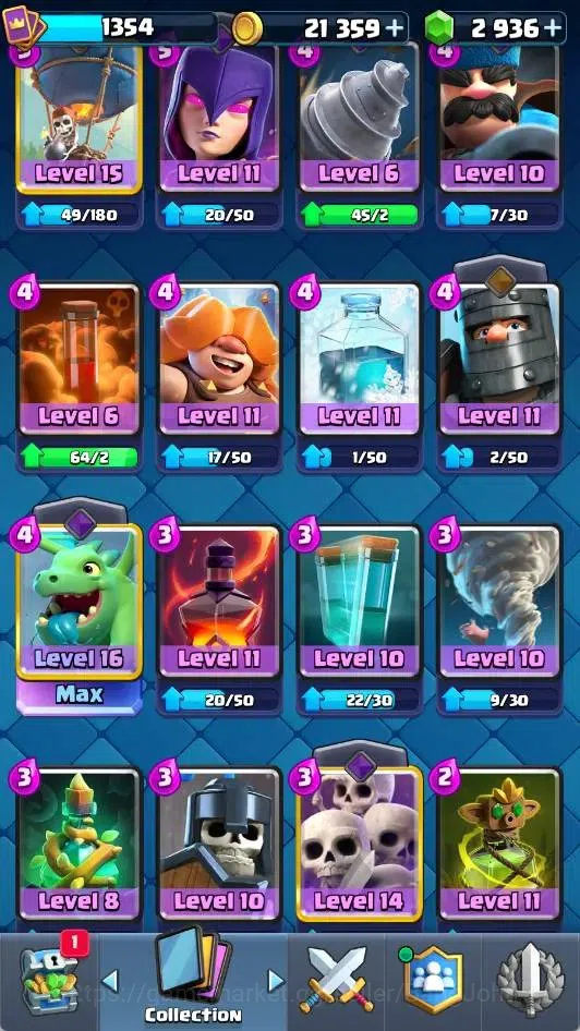 Clash Royale Accounts Mobile |KTL 15|Trophy 11117|4 Max L16 Card|3 Heroe image 6