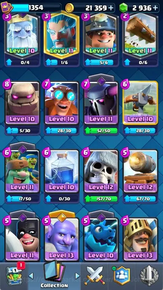 Clash Royale Accounts Mobile |KTL 15|Trophy 11117|4 Max L16 Card|3 Heroe image 7