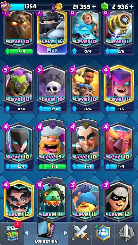 Clash Royale Accounts Mobile |KTL 15|Trophy 11117|4 Max L16 Card|3 Heroe image 8