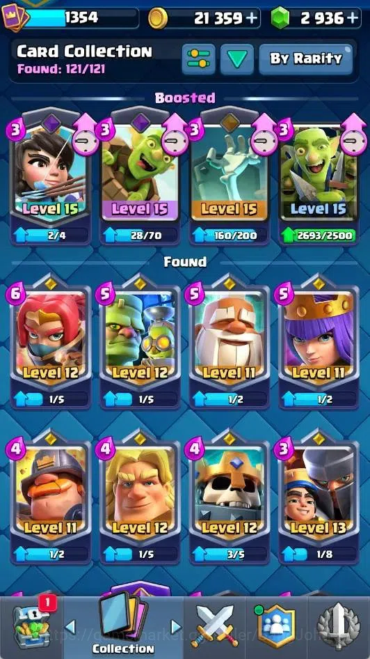 Clash Royale Accounts Mobile |KTL 15|Trophy 11117|4 Max L16 Card|3 Heroe image 9