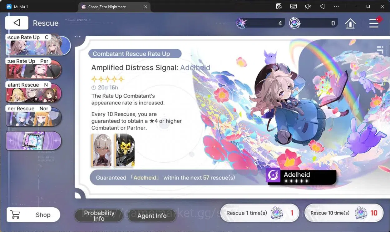 Chaos Zero Nightmare Accounts ASIA | Lv54 | SSR 7 | Heidemarie ME2 | Hugo ME2 |S image 5