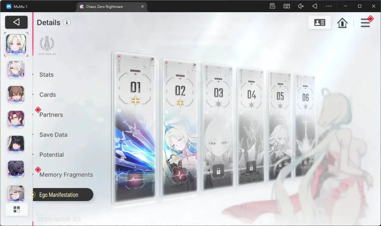 Chaos Zero Nightmare Accounts ASIA | Lv54 | SSR 7 | Heidemarie ME2 | Hugo ME2 |S image 9