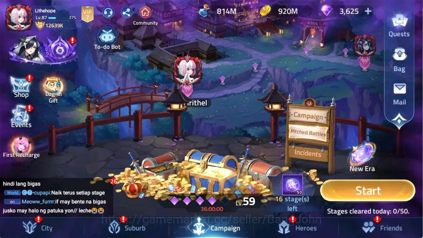 Mobile Legends: Adventure Accounts SERVER 70683|LVL 87|12639K POWER| 5 AWAKEN | 1UR H image 5
