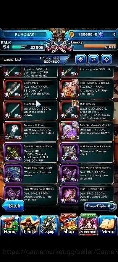 Grand Summoners Accounts Global|Rank 54|17 Ascend+3 TW|[Chloe,Accelerator,I image 11