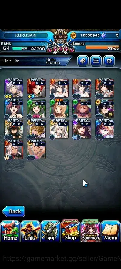 Grand Summoners Accounts Global|Rank 54|17 Ascend+3 TW|[Chloe,Accelerator,I image 4