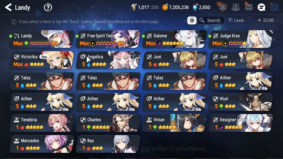 Epic Seven Accounts GLOBAL Unverif|New Era|2 ML(Salome,D Lilibet)+ Lan image 2