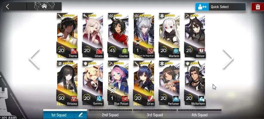 Arknights Accounts Mid-Tier Lvl 8 |53 OP + 1 Skin|120 Oru+5 Originite|2 Limited | SATR,Virtuosa,Ch'en,Thorns|Terminal 3